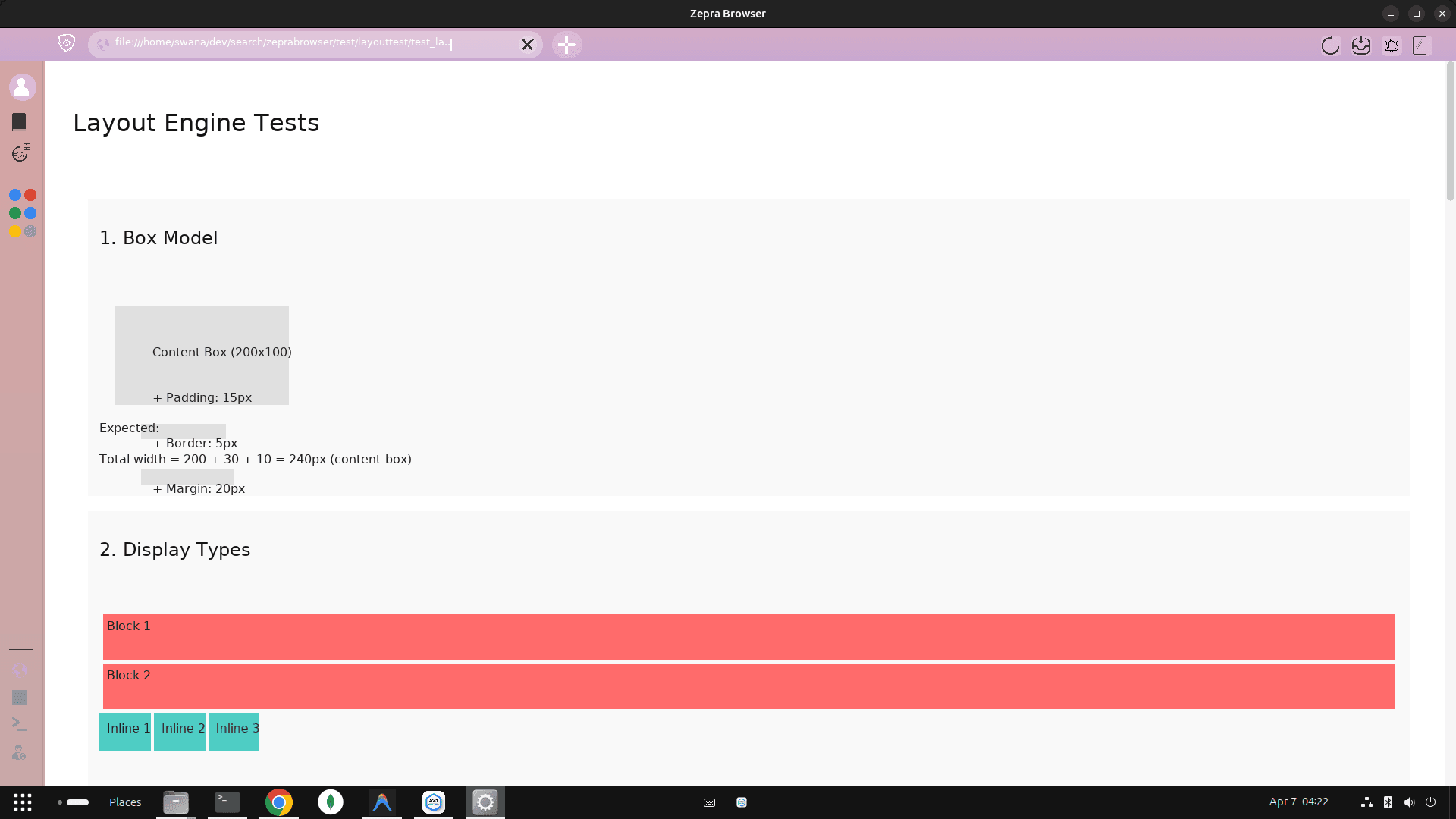 Zepra Browser Layout Engine Tests